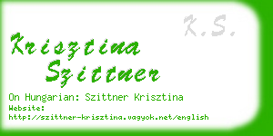 krisztina szittner business card